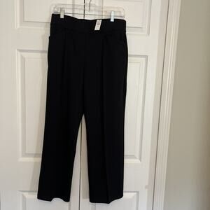Talbots Passport Ponte Pintuck Straight Leg Trouser Pants Black Size PM